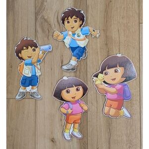 Dora The Explorer and Diego Partical Board Bedroom Wall Decor
